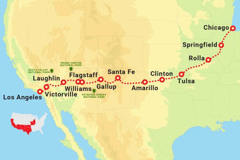 Tour de moto pela Rota 66